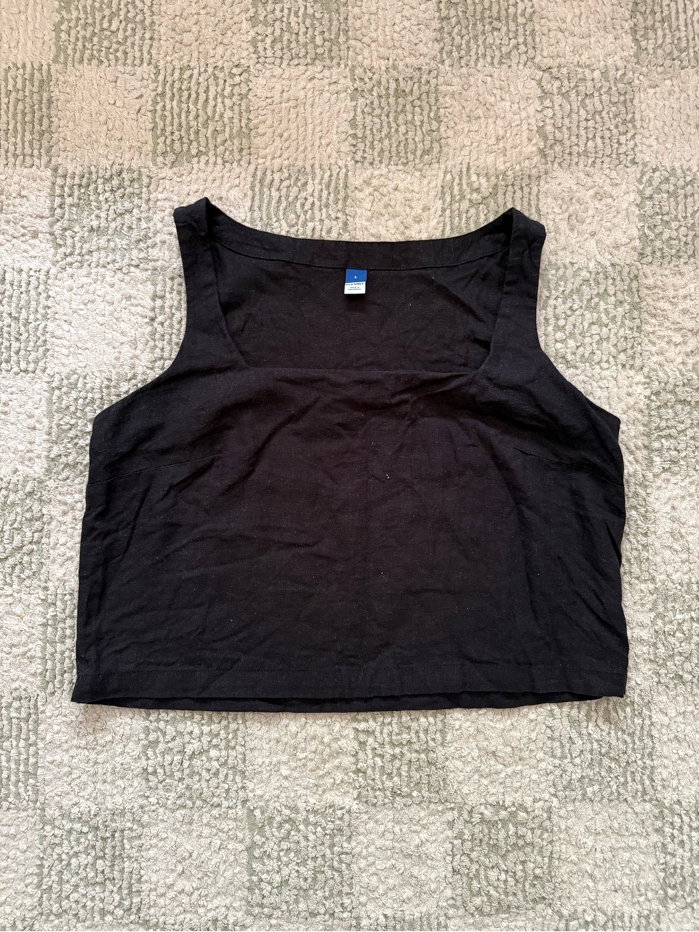 Old Navy Black Cropped Tank Top